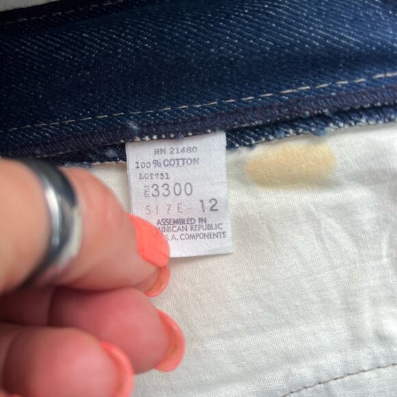 80s Oscar De La Renta High Rise Straight Leg Jeans Deadstock NWT 26"x37.5" - Picture 6 of 9